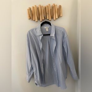 H&M striped button up shirt